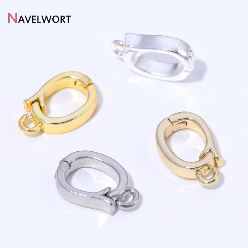Jewelry Making Brass - مشبك قلادة معدني مطلي بالذهب عيار