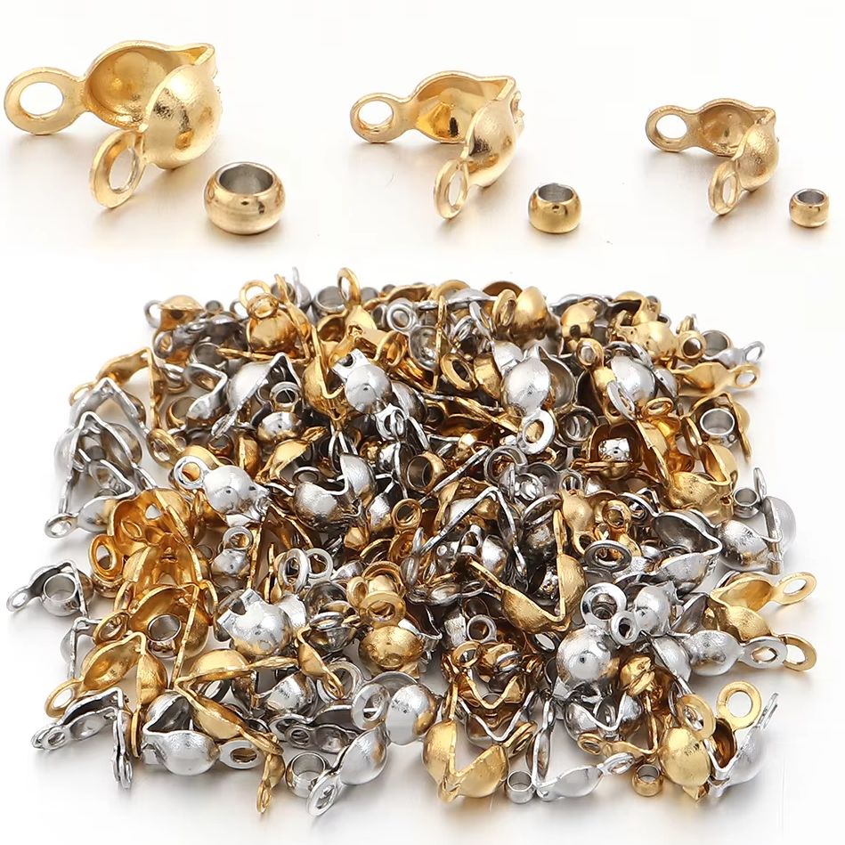 Jewelry Making Brass - 40-200 قطعة من الخرز الفولاذي المقاوم