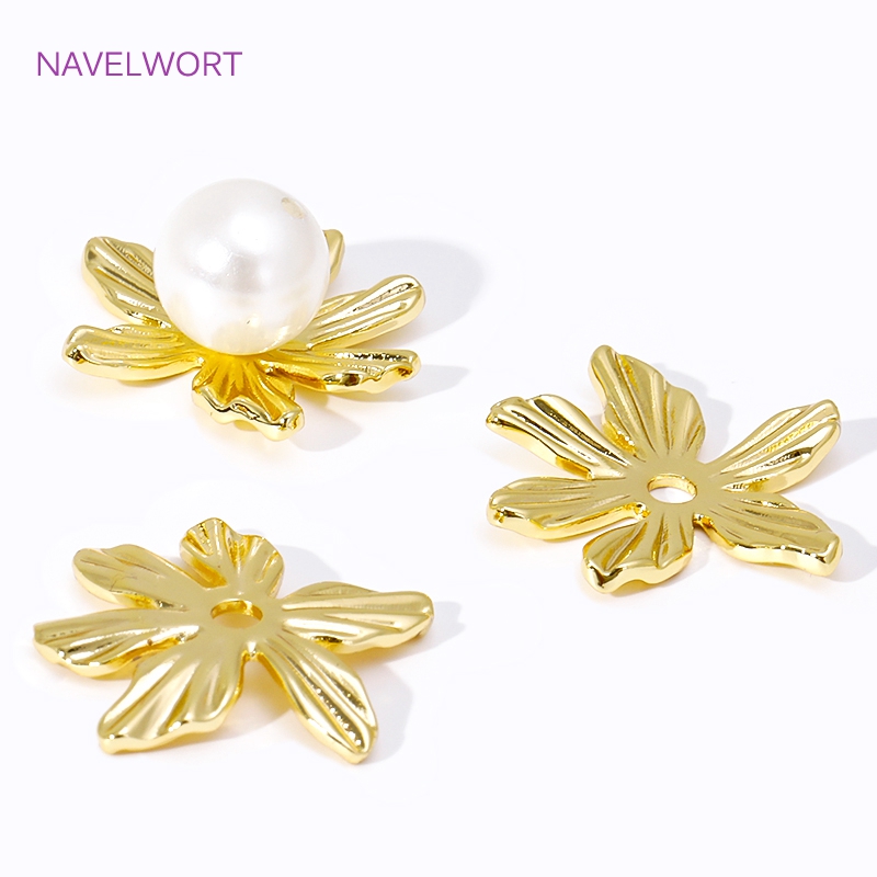 أغطية خرز كبيرة مطلية بالذهب ع - مراجعة Bead Cap Flower وسعره