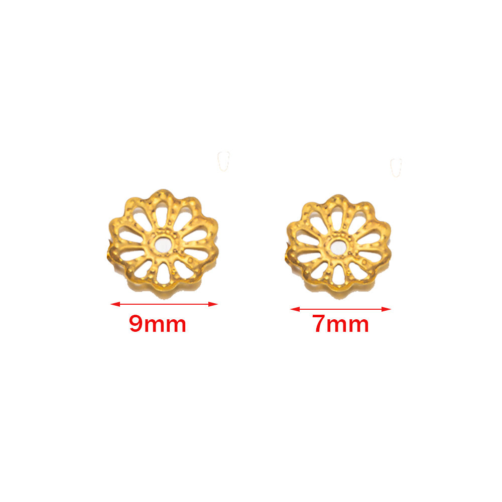 200 قطعة 7/9 مللي متر تخريمية  - مراجعة Bead Cap Flower وسعره