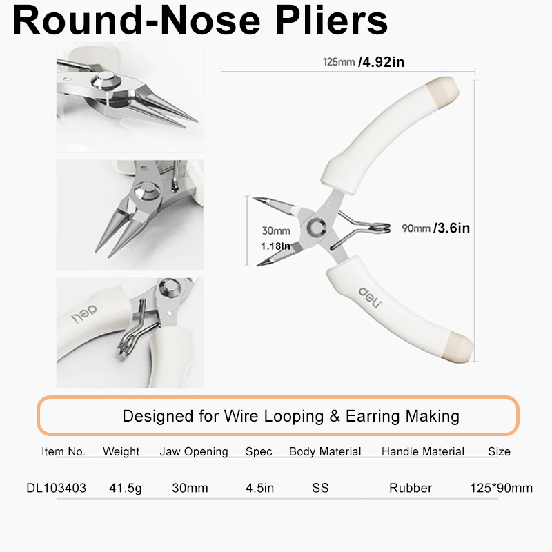 كماشة ذات رأس دائري من الفولاذ - مراجعة Jewelry Making Round Nose Pliers وسعره