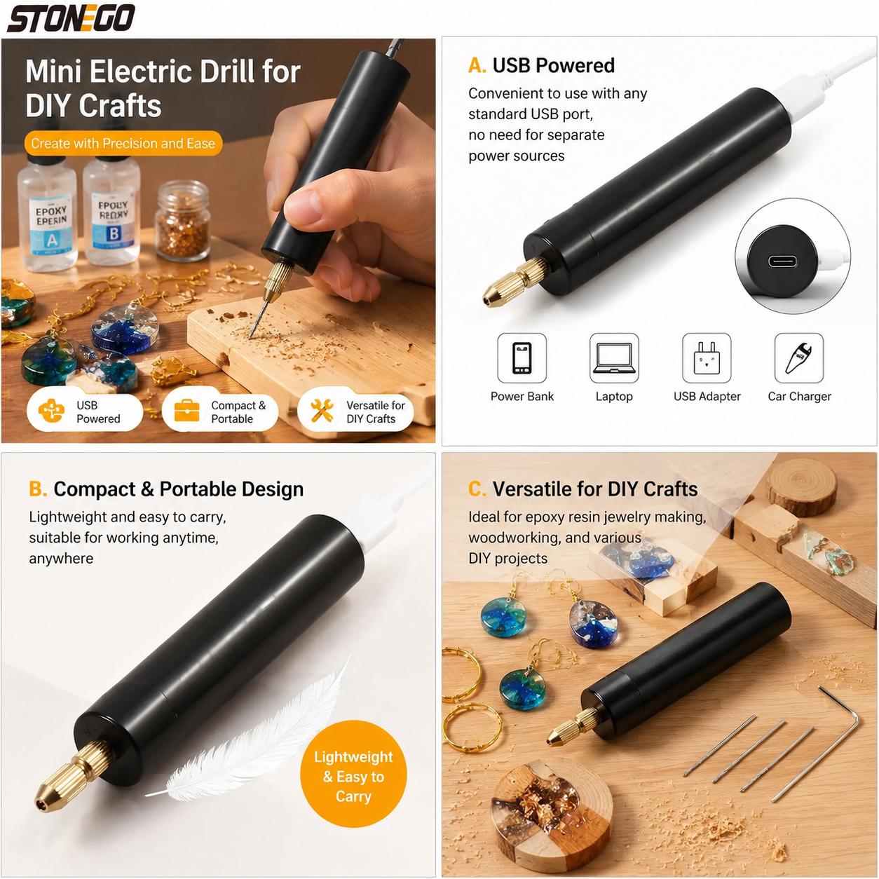 مثقاب كهربائي صغير يعمل بمنفذ  - مراجعة Jewelry Making Rotary Tool وسعره
