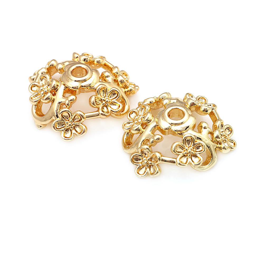 حبات نحاسية على شكل زهرة للنسا - مراجعة Bead Cap Flower وسعره