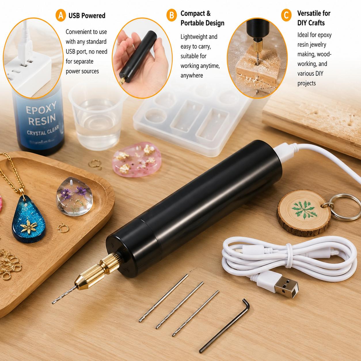مثقاب كهربائي صغير يعمل بالـ U - مراجعة Jewelry Making Rotary Tool وسعره