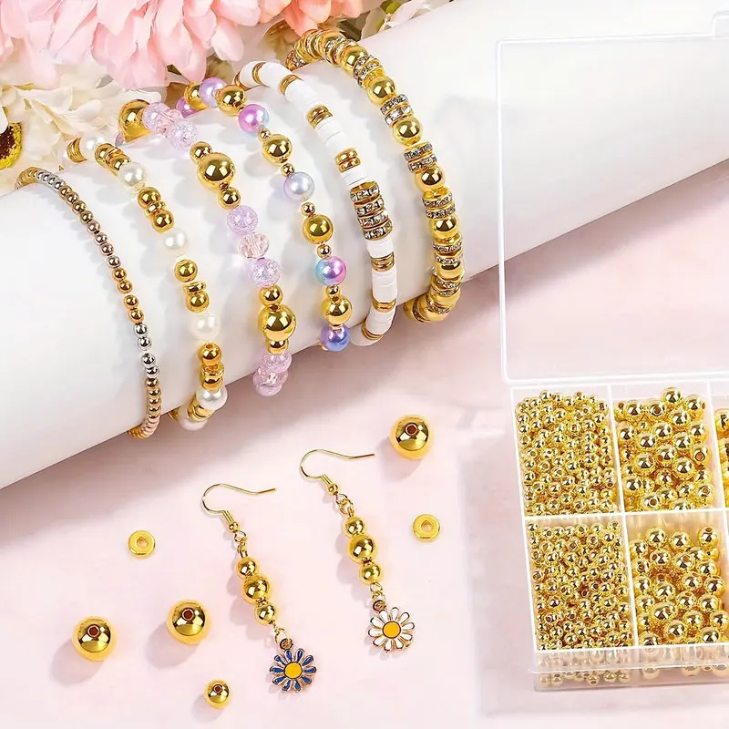 1000 قطعة مجموعة خرز فاصل ذهبي - مراجعة Jewelry Making Tutorial وسعره