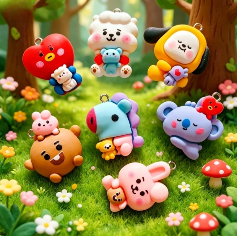 7 قطع من إكسسوارات BT21 الكرتو - مراجعة Jewelry Making Accessories وسعره