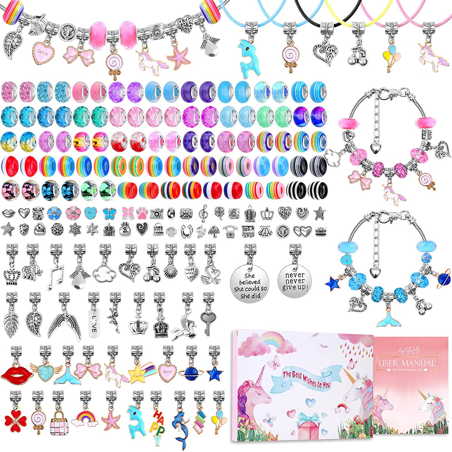 سوار Charm صنع عدة DIY بها بنف - مراجعة Jewelry Making Kits For Girls وسعره