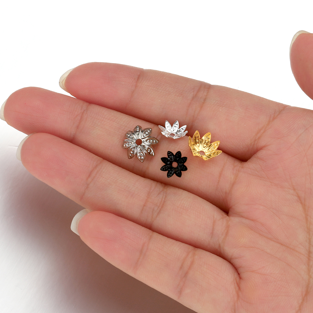 200 قطعة 8-10 مللي متر الذهب ز - مراجعة Bead Cap Flower وسعره