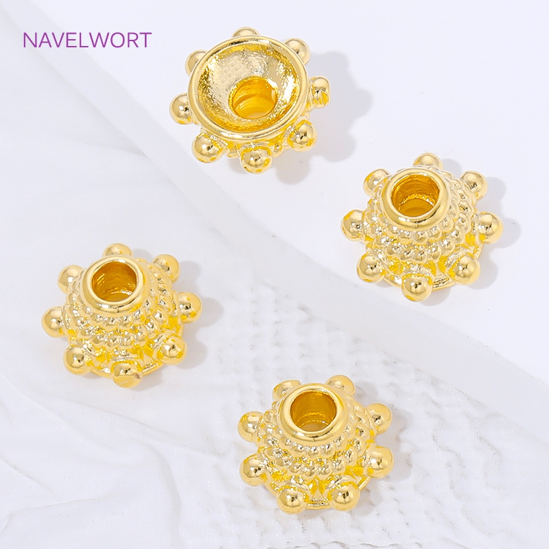 2/4/8 قطع من أغطية الخرز المطل - مراجعة Bead Cap Flower وسعره