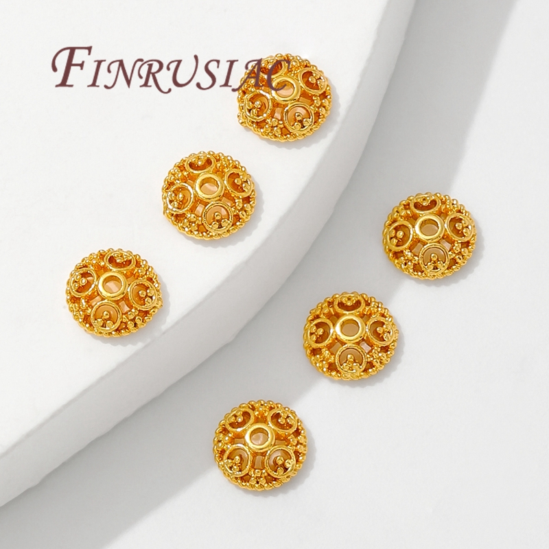 أغطية خرز مطلية بالذهب عيار 18 - مراجعة Bead Cap Flower وسعره