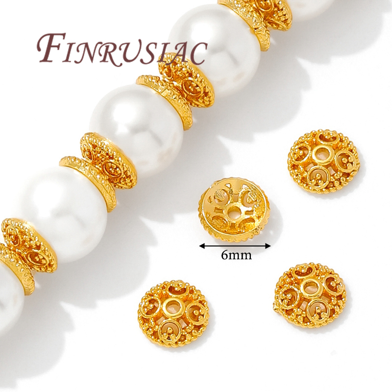 أغطية خرز مطلية بالذهب عيار 18 - مراجعة Bead Cap Flower وسعره