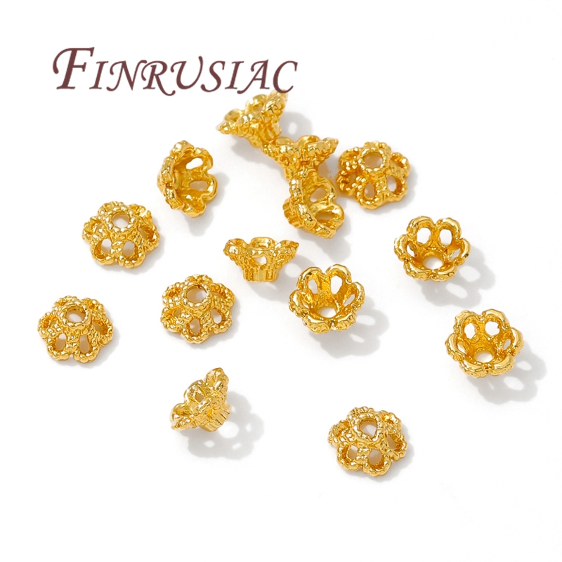 أغطية خرز مطلية بالذهب عيار 18 - مراجعة Bead Cap Flower وسعره