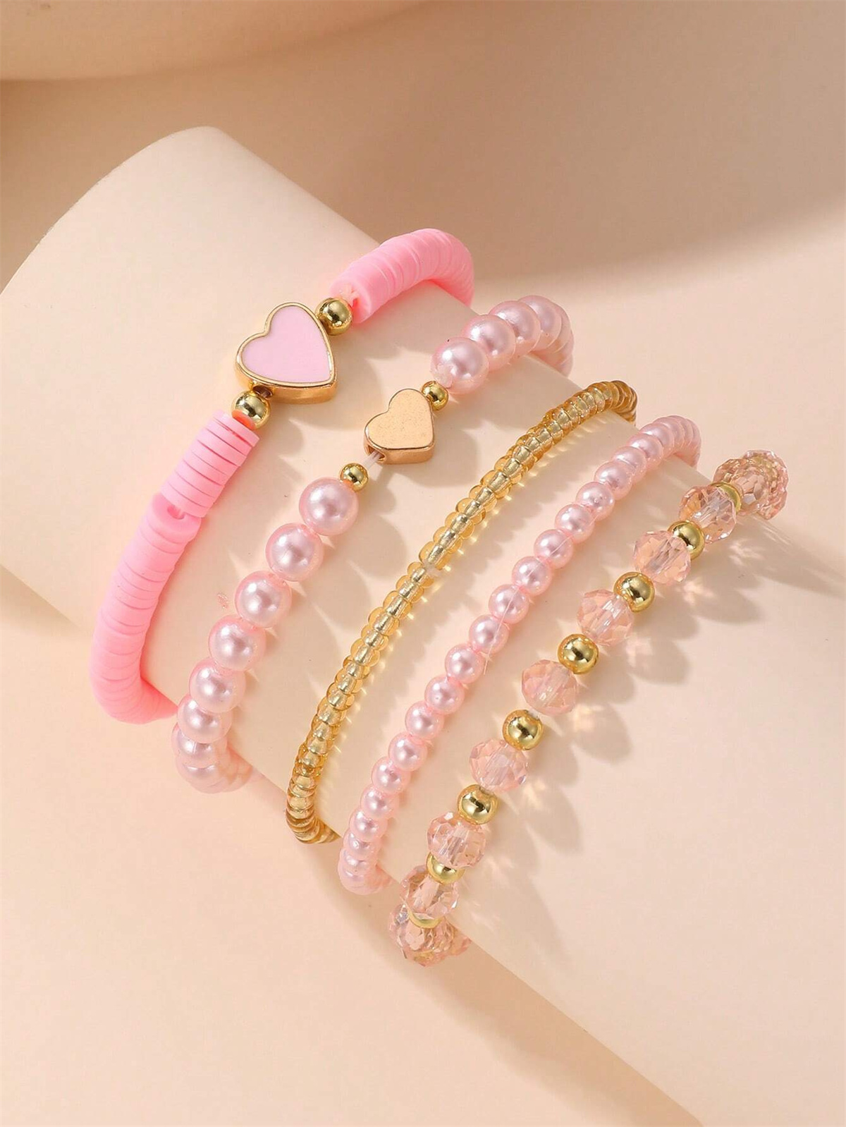 5 قطع الوردي القلب الاطفال أسا - مراجعة Jewelry Making Kits For Girls وسعره
