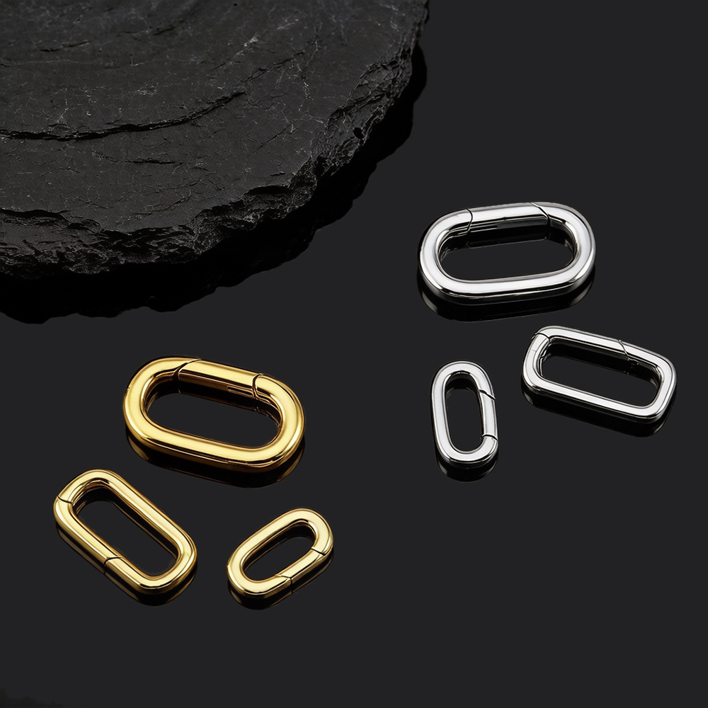 قطعتان من مشابك قلادة بيضاوية  - مراجعة Jewelry Making Brass وسعره